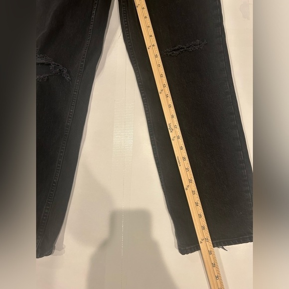 Abercrombie & Fitch 90s Straight Ultra High Rise Jeans Women’s 29 Short Black - Picture 12 of 14